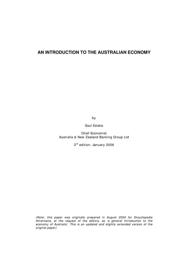 an introduction to the australian
