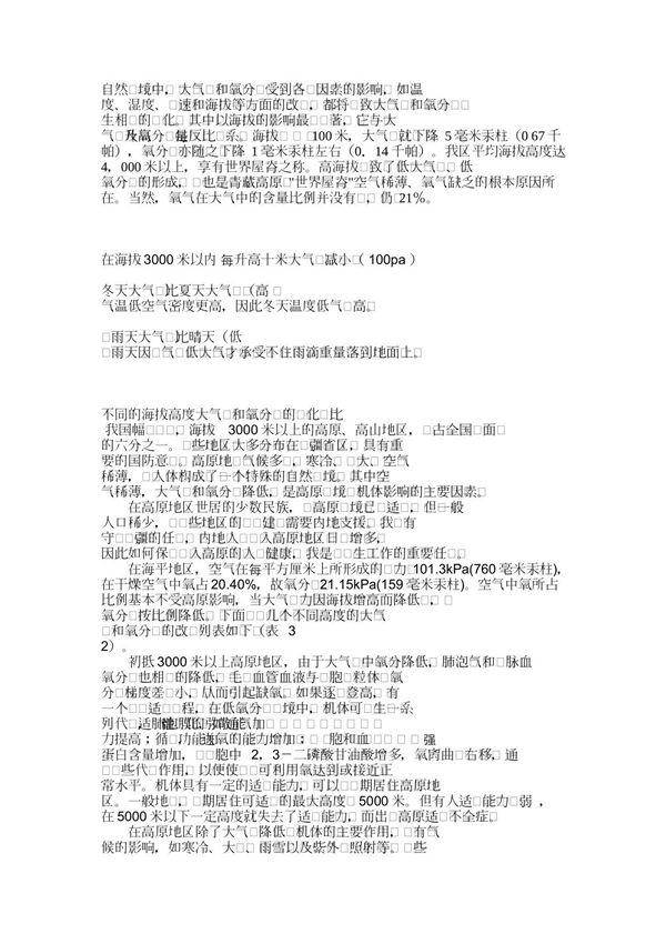 大气压 海拔高度