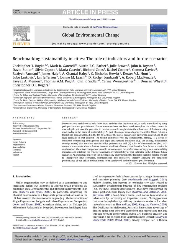 Global environmental change 全球环境变化