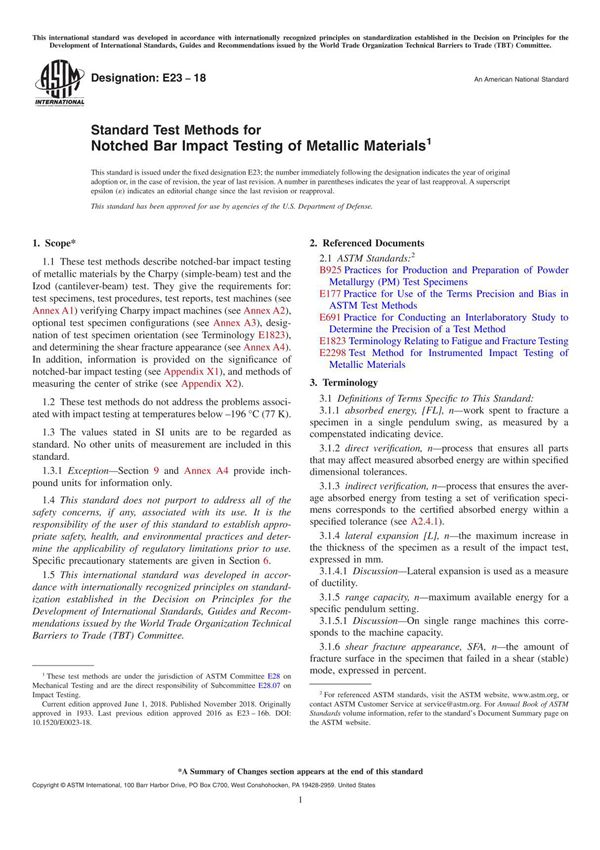 ASTM E23-2018