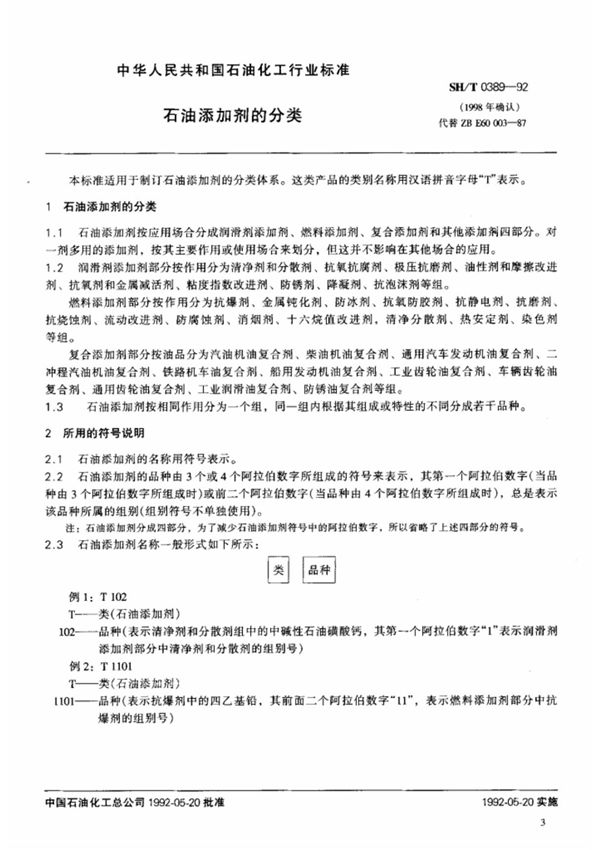 石油添加剂的分类