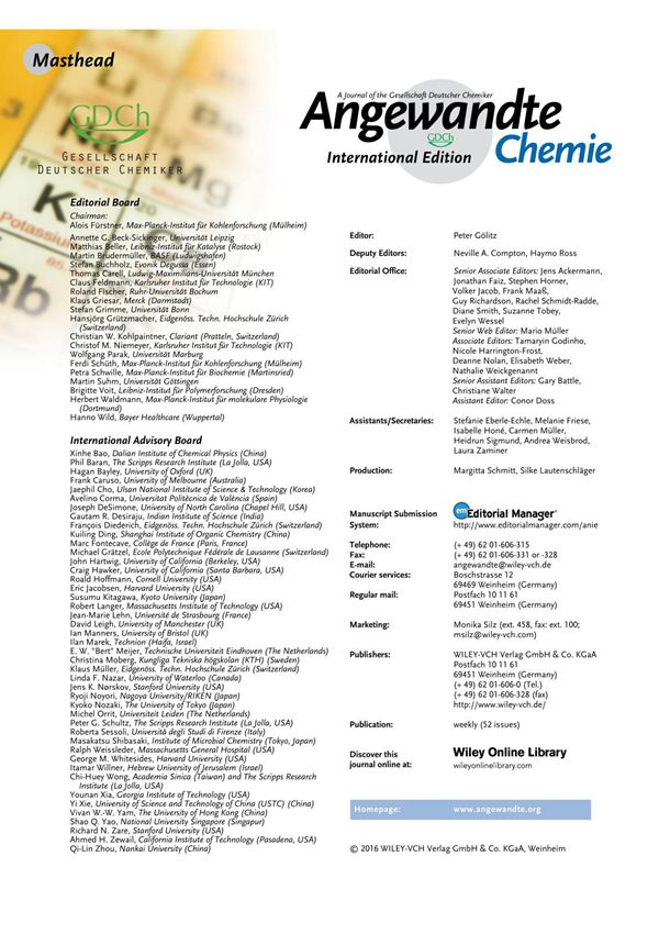 Masthead Angewandte - Wiley-VCH