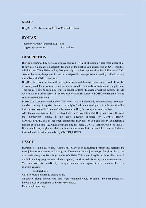 Busybox命令详解