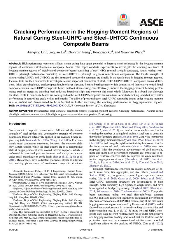 Cracking Performance in the Hogging-Moment Regions of Natural Curing Steel–UHPC and Steel–UHTCC Continuous Composite Beams