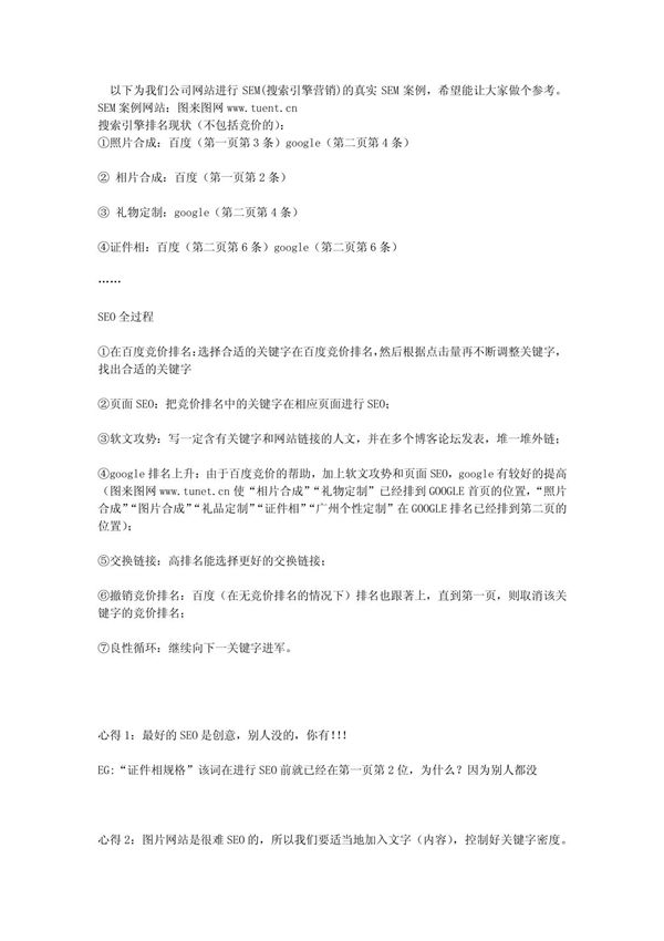 SEM案例 SEM 搜索引擎营销