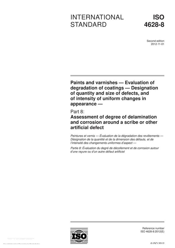 (正版标准) ISO 4628-8-2012