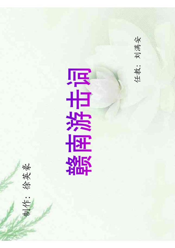 赣南游击词 PDF
