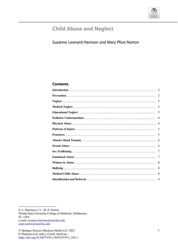 Child Abuse and Neglect