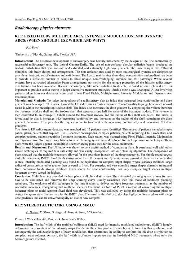 Confernece abstracts