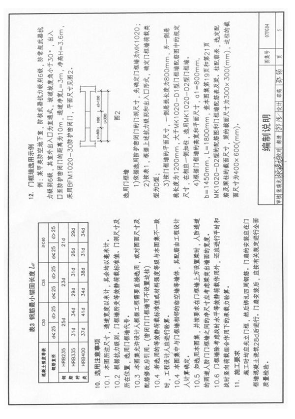 国标图集07FG04钢筋混凝土门框墙含更正说明-国家标准建筑结构设计图集电子版