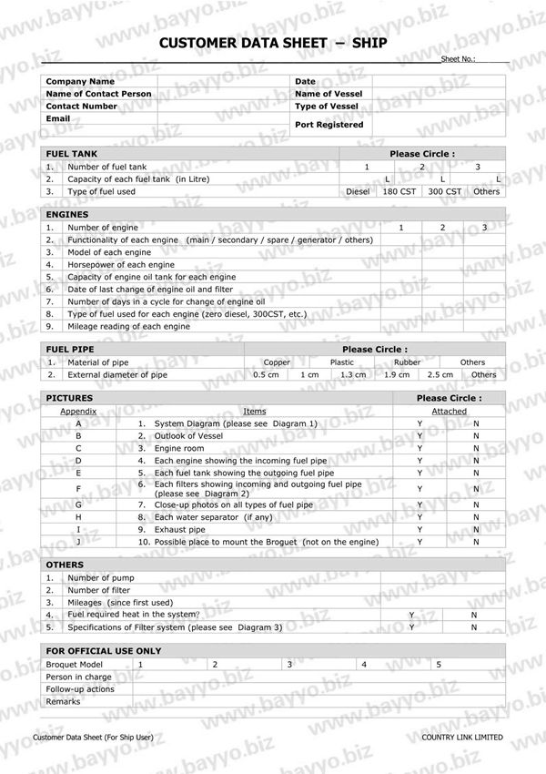 (精品)客户船舶资料表单