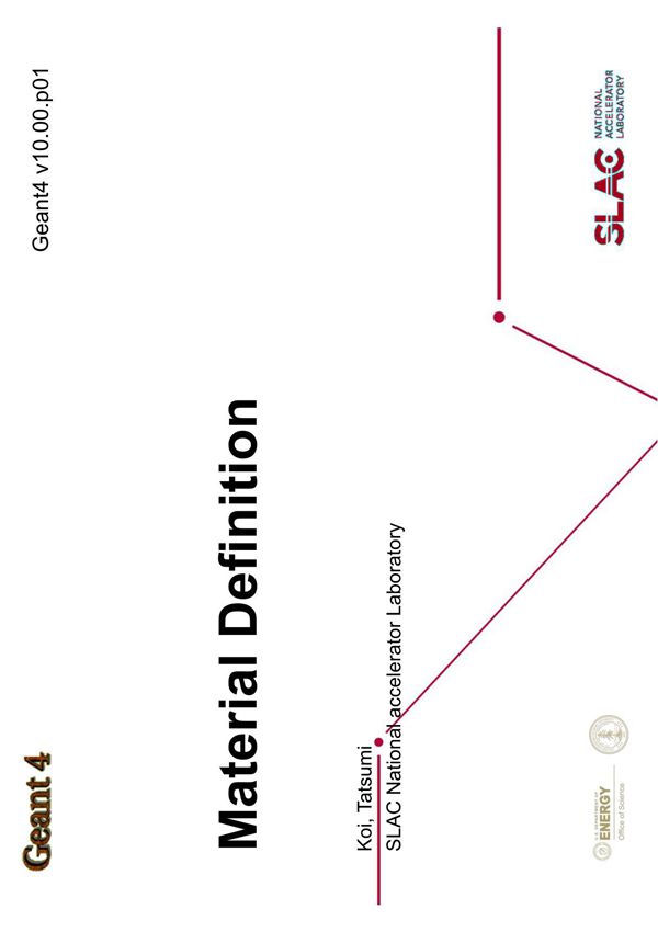 Material Definition - Geant4 材料的定义- Geant4