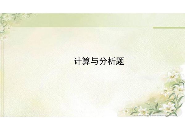 2020中考化学专项突破 计算与分析题教学课件