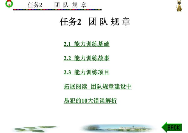 新编团队合作能力训练第2章 团队规章