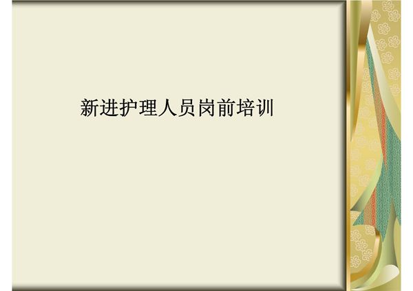 护士上岗前培训 PPT课件
