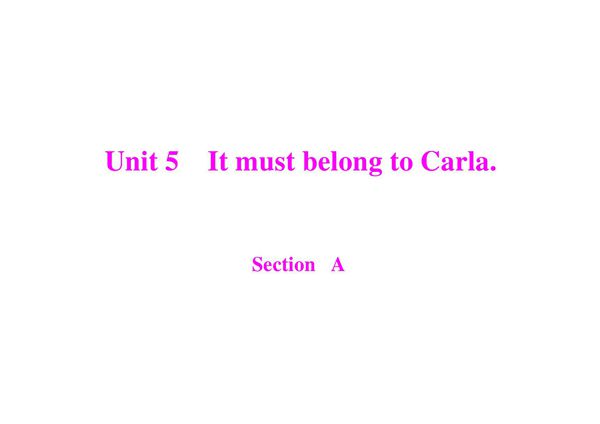 《随堂优化训练》新目标英语九年级 Unit 5 Section A