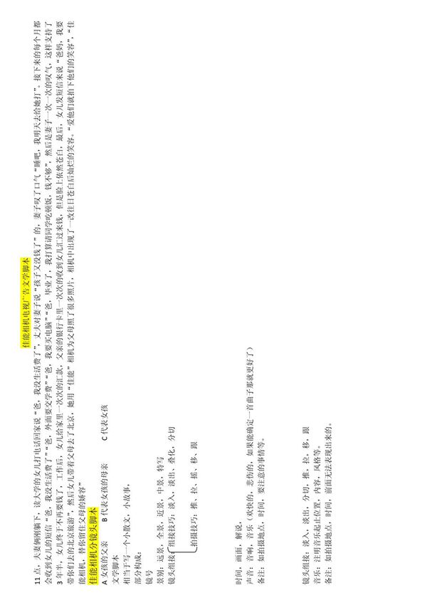 佳能相机分镜头脚本