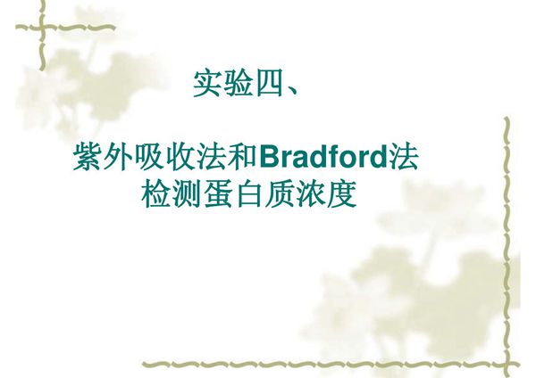 (精品)蛋白质含量检测