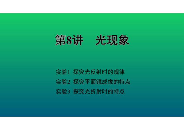 2020中考物理知识点精讲《光现象》 (2)