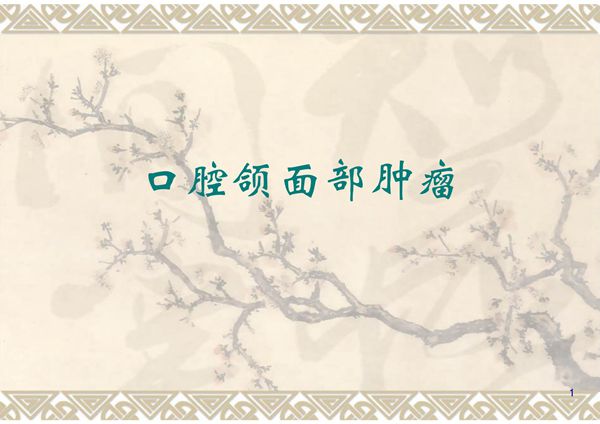 口腔颌面部肿瘤