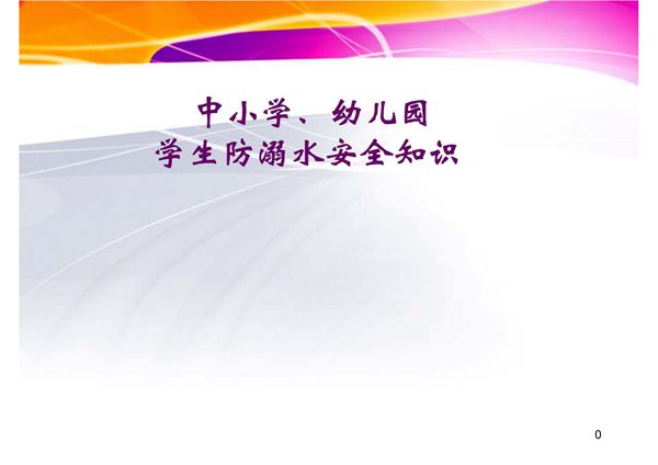 中小学 幼儿园学生防溺水安全知识 PPT课件