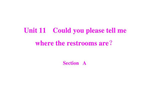 《随堂优化训练》新目标英语九年级 Unit 11 Section A