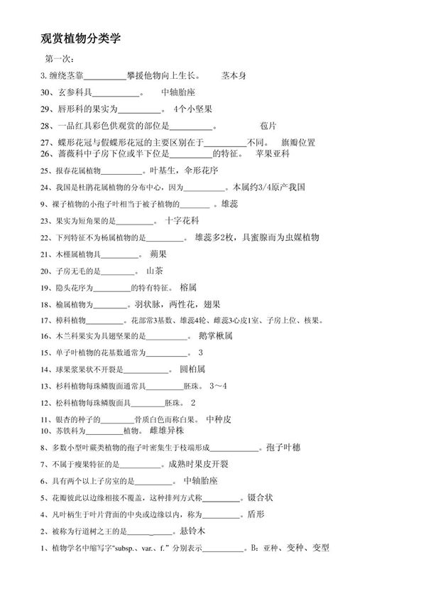观赏植物分类学-张润晨