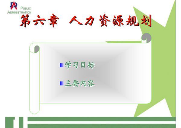 人力资源规划人力资源规划概述