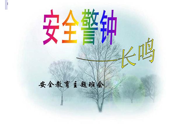 安全教育主题班会(精选-PPT)