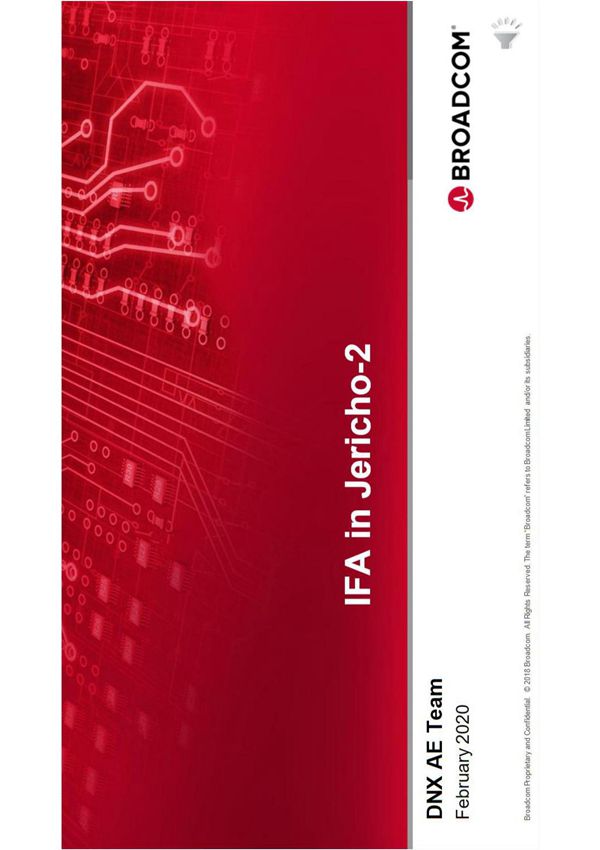 Broadcom DNX training IFA in Jericho2