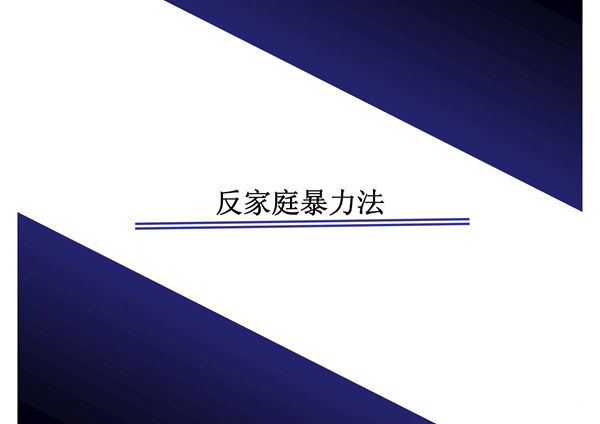 反家庭暴力法总体