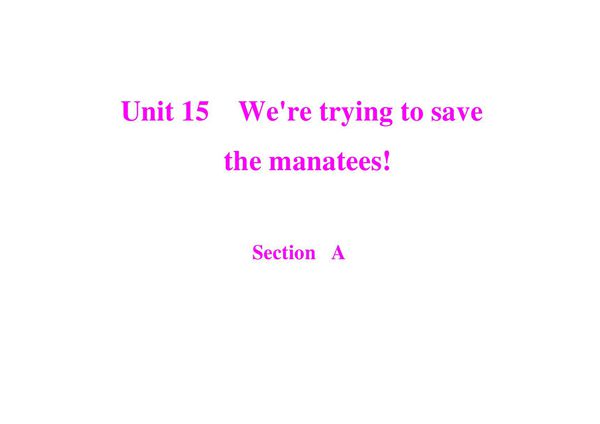 《随堂优化训练》新目标英语九年级 Unit 15 Section A