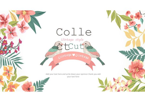 花鸟主题通用ppt模板 (12)