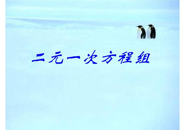 8.1《二元一次方程组》