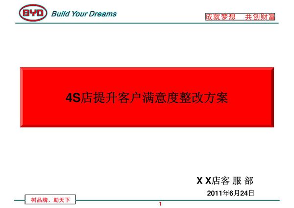 4S店提升客户满意度整改方案