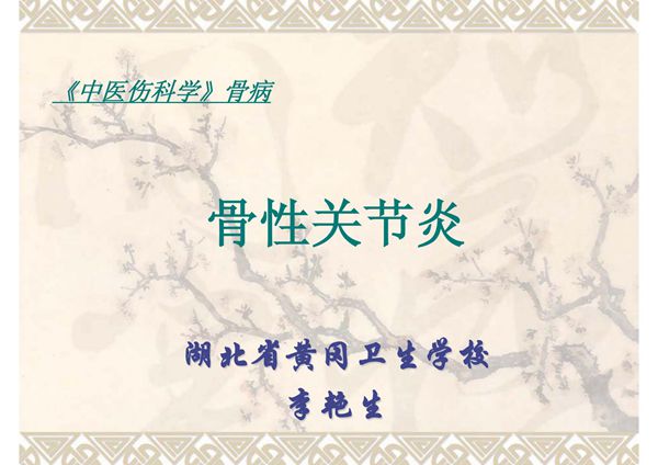 第六节 骨性关节炎 -PPT(精)