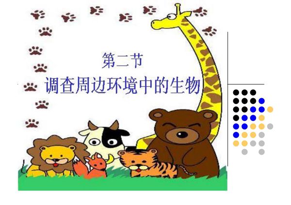 (精品)调查周边环境中的生物