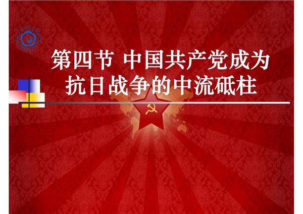 第四节 中国共产党成为抗日战争的中流砥柱 - PowerPoint Presentation