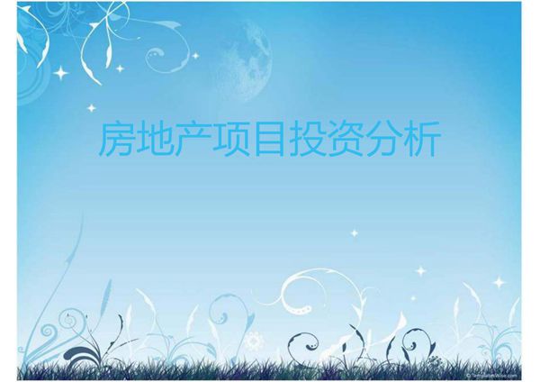 房地产项目投资分析1