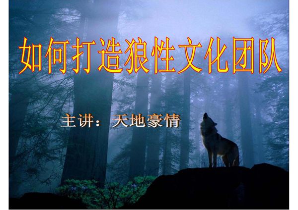 如何打造狼性文化团队1-课件(PPT演示)