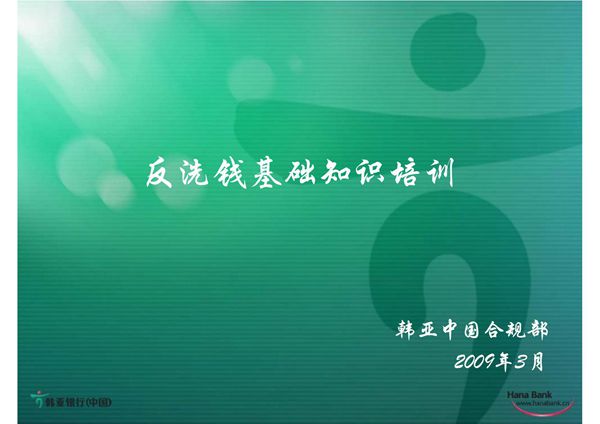反洗钱基础知识培训-PPT(精)