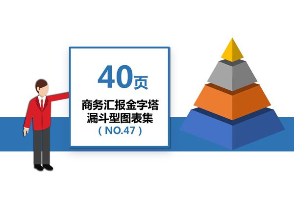 商务汇报金字塔漏斗型PPT图表集模板