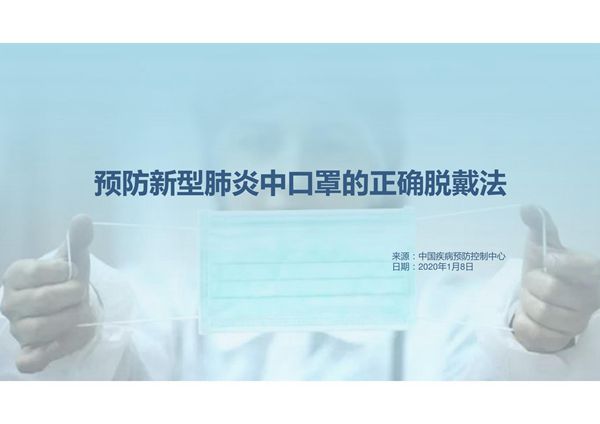 预防新型肺炎中口罩的正确脱戴法