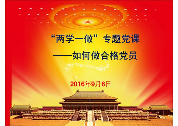 两学一做专题党课做合格的共产党员