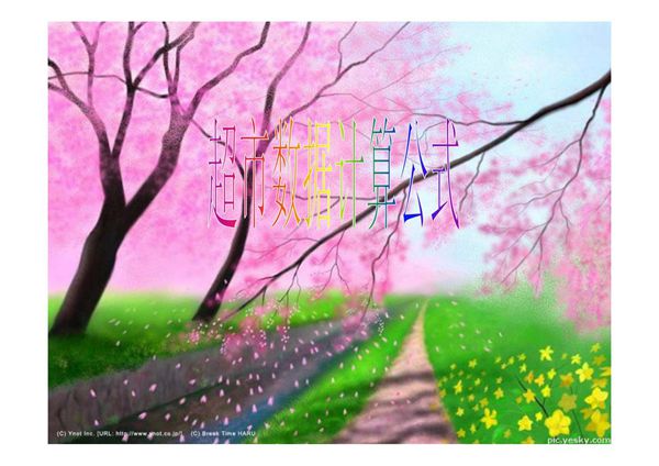 超市数据计算公式大全