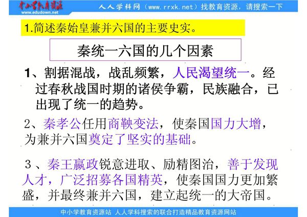 人民版历史选修4《千秋功过秦始皇》ppt课件(精品)