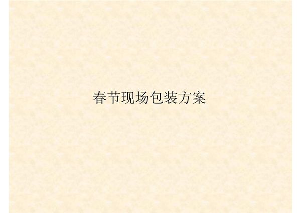 春节现场包装方案