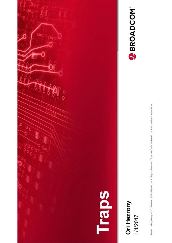 Broadcom DNX training Traps