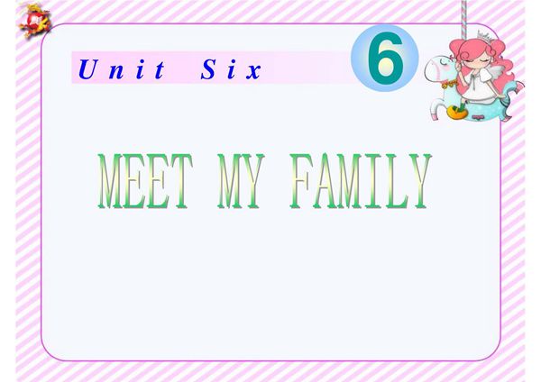 PEP小学英语四年级上册Unit6 Meet My Family B lets learn