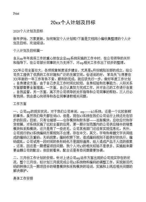 2025个人计划及目标